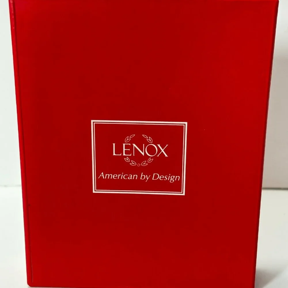 Lenox Sparkle & Scroll Multi Crystal Silver plated Reindeer Ornament